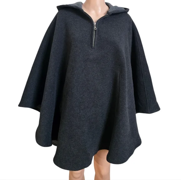 Rare Vintage Woolrich Wool Blend Hooded Poncho - Picture 2 of 9